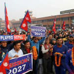 टी-२० विश्वकपको यात्रा सकेर नेपाली टोली स्वदेश फिर्ता; विमानस्थलमा भव्य स्वागत, कप्तान रोहितको संकल्प– ‘अब मिसन २०२७’